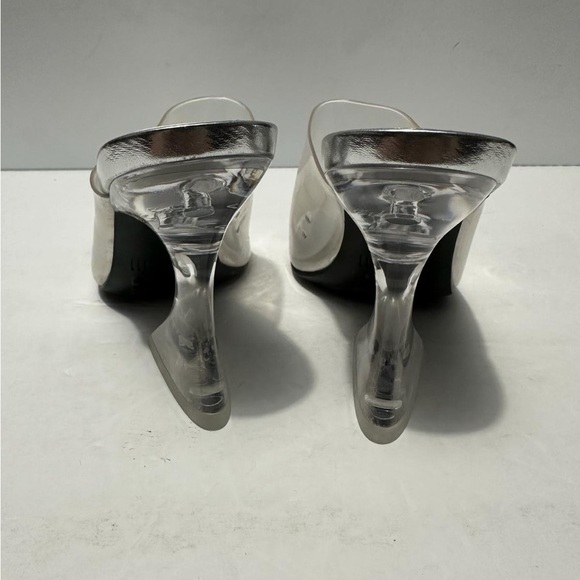 Women Bar III cherr clear padded slip on mules sandal heels - Picture 4 of 7